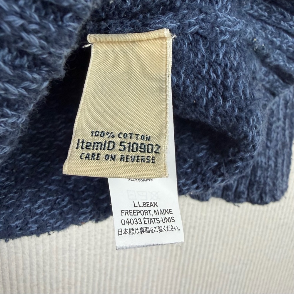 L.L. Bean Mock Neck Fair Isle Sweater SMALL Chunky Knit - Picture 6 of 8
